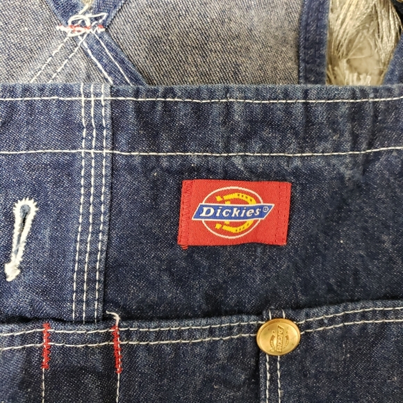 Dickies Blue Jean Denim Overalls 46 X 32 - Picture 5 of 10